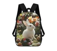 sinyumoney Sacs D'école Pour Enfants Imprimés En 3D Easter Bunny with Eggs-9 Sac À Dos De Voyage Léger, Sac À Livres, Sac D'école Pour Enfants Garçons Et Filles 17inch