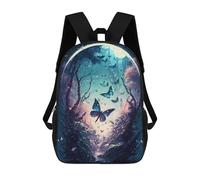 sinyumoney Sacs D'école Pour Enfants Imprimés En 3D Enchanted Butterfly Garden Sac À Dos De Voyage Léger, Sac À Livres, Sac D'école Pour Enfants Garçons Et Filles 17inch