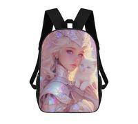 sinyumoney Sacs D'école Pour Enfants Imprimés En 3D Enchanted Fairy Tale Princess with Kitten Sac À Dos De Voyage Léger, Sac À Livres, Sac D'école Pour Enfants Garçons Et Filles 17inch