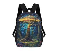 sinyumoney Sacs D'école Pour Enfants Imprimés En 3D Enchanted Forest Glowing Mushrooms Sac À Dos De Voyage Léger, Sac À Livres, Sac D'école Pour Enfants Garçons Et Filles 17inch