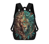 sinyumoney Sacs D'école Pour Enfants Imprimés En 3D Enchanted Lion Portrait -7 Sac À Dos De Voyage Léger, Sac À Livres, Sac D'école Pour Enfants Garçons Et Filles 17inch