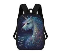 sinyumoney Sacs D'école Pour Enfants Imprimés En 3D Enchanted Unicorn Fantasy Art Print -1 Sac À Dos De Voyage Léger, Sac À Livres, Sac D'école Pour Enfants Garçons Et Filles 17inch