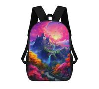 sinyumoney Sacs D'école Pour Enfants Imprimés En 3D Fantasy Castle in Autumn Splendor Sac À Dos De Voyage Léger, Sac À Livres, Sac D'école Pour Enfants Garçons Et Filles 17inch