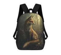 sinyumoney Sacs D'école Pour Enfants Imprimés En 3D Fox in The Forest Sac À Dos De Voyage Léger, Sac À Livres, Sac D'école Pour Enfants Garçons Et Filles 17inch