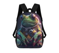 sinyumoney Sacs D'école Pour Enfants Imprimés En 3D Frog Astronaut in Space-4 Sac À Dos De Voyage Léger, Sac À Livres, Sac D'école Pour Enfants Garçons Et Filles 17inch