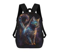 sinyumoney Sacs D'école Pour Enfants Imprimés En 3D Galactic Whiskered Wonder Sac À Dos De Voyage Léger, Sac À Livres, Sac D'école Pour Enfants Garçons Et Filles 17inch