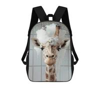 sinyumoney Sacs D'école Pour Enfants Imprimés En 3D Giraffe Taking A Bath Sac À Dos De Voyage Léger, Sac À Livres, Sac D'école Pour Enfants Garçons Et Filles 17inch