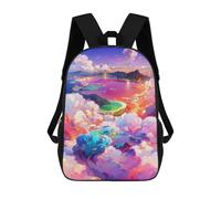 sinyumoney Sacs D'école Pour Enfants Imprimés En 3D Island Paradise Beyond The Clouds Sac À Dos De Voyage Léger, Sac À Livres, Sac D'école Pour Enfants Garçons Et Filles 17inch