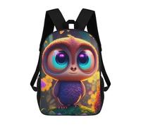 sinyumoney Sacs D'école Pour Enfants Imprimés En 3D Magical Forest Owl Sac À Dos De Voyage Léger, Sac À Livres, Sac D'école Pour Enfants Garçons Et Filles 17inch