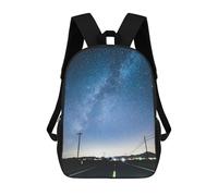 sinyumoney Sacs D'école Pour Enfants Imprimés En 3D Milky Way Over Road Sac À Dos De Voyage Léger, Sac À Livres, Sac D'école Pour Enfants Garçons Et Filles 17inch