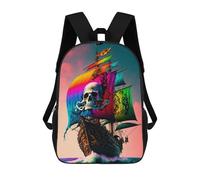 sinyumoney Sacs D'école Pour Enfants Imprimés En 3D Pirate Ship with Rainbow Sails Sac À Dos De Voyage Léger, Sac À Livres, Sac D'école Pour Enfants Garçons Et Filles 17inch