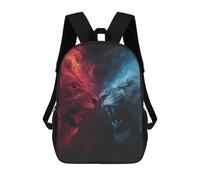 sinyumoney Sacs D'école Pour Enfants Imprimés En 3D Red Vs Blue Lions Epic Face-off Sac À Dos De Voyage Léger, Sac À Livres, Sac D'école Pour Enfants Garçons Et Filles 17inch