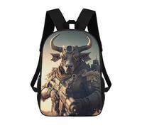 sinyumoney Sacs D'école Pour Enfants Imprimés En 3D Steampunk Bull Soldier Armor Sac À Dos De Voyage Léger, Sac À Livres, Sac D'école Pour Enfants Garçons Et Filles 17inch