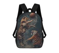 sinyumoney Sacs D'école Pour Enfants Imprimés En 3D Tiger Lion Basketball Game Sac À Dos De Voyage Léger, Sac À Livres, Sac D'école Pour Enfants Garçons Et Filles 17inch