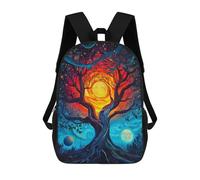sinyumoney Sacs D'école Pour Enfants Imprimés En 3D Tree of Two Moons Sac À Dos De Voyage Léger, Sac À Livres, Sac D'école Pour Enfants Garçons Et Filles 17inch