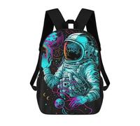 sinyumoney Sacs D'école Pour Enfants Imprimés En 3D Vibrant Astronaut Art Print Sac À Dos De Voyage Léger, Sac À Livres, Sac D'école Pour Enfants Garçons Et Filles 17inch