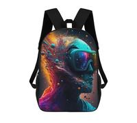 sinyumoney Sacs D'école Pour Enfants Imprimés En 3D Vibrant Cosmic Goggles Sac À Dos De Voyage Léger, Sac À Livres, Sac D'école Pour Enfants Garçons Et Filles 17inch