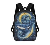sinyumoney Sacs D'école Pour Enfants Imprimés En 3D Whale in Space Tapestry Sac À Dos De Voyage Léger, Sac À Livres, Sac D'école Pour Enfants Garçons Et Filles 17inch