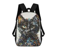 sinyumoney Sacs D'école Pour Enfants Imprimés En 3D Whimsical Cat Artwork Sac À Dos De Voyage Léger, Sac À Livres, Sac D'école Pour Enfants Garçons Et Filles 17inch