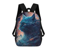 sinyumoney Sacs D'école Pour Enfants Imprimés En 3D Whimsical Cat Fantasy Art Sac À Dos De Voyage Léger, Sac À Livres, Sac D'école Pour Enfants Garçons Et Filles 17inch