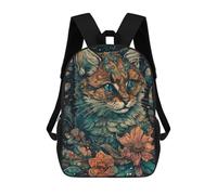 sinyumoney Sacs D'école Pour Enfants Imprimés En 3D Whimsical Cat Garden Artwork Sac À Dos De Voyage Léger, Sac À Livres, Sac D'école Pour Enfants Garçons Et Filles 17inch