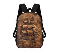 sinyumoney Sailing Ship in A Sea Sacs À Dos Scolaires Pour Enfants, Sac D'école Imprimé En 3D Pour Garçons, Élèves Du Primaire Et Du Collège 17inch