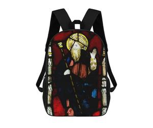 sinyumoney Saint Anthony Abbot Sacs À Dos Scolaires Pour Enfants, Sac D'école Imprimé En 3D Pour Garçons, Élèves Du Primaire Et Du Collège 17inch