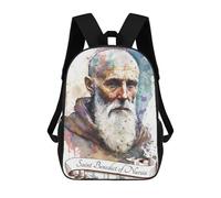 sinyumoney Saint Benedict Benedictine Sacs À Dos Pour Enfants, Cartables Imprimés En 3D, Sacs À Dos Pour Élèves Du Primaire Et Du Collège (garçons Et Filles) 17inch