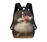 sinyumoney Saint Bernard Ballerina Sacs À Dos Pour Enfants, Sac À Dos Scolaire Imprimé En 3D Pour Enfants, Sac À Dos De Voyage, Sac À Livres Pour Enfants 17inch Sac D'école