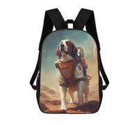 sinyumoney Saint Bernard Mars Sacs À Dos Tendance Imprimés En 3D 17inch Sac D'école Décontracté Pour Enfants, Garçons, Élèves Du Primaire Et Du Collège