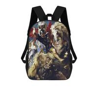 sinyumoney Saint George And Dragon Sac À Dos Scolaire Pour Adolescents, Imprimé En 3D, Ajustable, À Poches Tendance, Pour Enfants, Garçons, Filles, Étudiants Et Adolescents 17inch