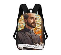 sinyumoney Saint Ignatius of Loyola Sacs À Dos Pour Enfants, Cartables Imprimés En 3D, Sacs À Dos Pour Élèves Du Primaire Et Du Collège (garçons Et Filles) 17inch