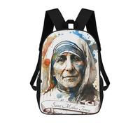 sinyumoney Saint Mother Teresa India Sac À Dos Enfant Tendance Et Amusant, Sac À Dos Pour Garçons Et Adolescents, Sac D'école Imprimé En 3D Pour Garçons 17inch
