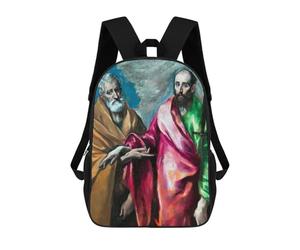 sinyumoney Saint Peter And Saint Paul Sacs À Dos Pour Enfants, Cartables Imprimés En 3D, Sacs À Dos Pour Élèves Du Primaire Et Du Collège (garçons Et Filles) 17inch