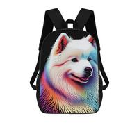 sinyumoney Samoyed Colorful Sac À Dos Enfant Imprimé En 3D, Sac D'école Pour Garçons, Sac À Dos Cool Et Décontracté, Sac À Dos Amusant Pour Enfants Et Adolescents 17inch