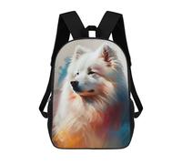 sinyumoney Samoyed Painting Dog Sacs À Dos Scolaires Pour Enfants, Sac D'école Tendance, Sac D'école Imprimé En 3D Pour Garçons, Élèves Du Primaire Et Du Collège 17inch