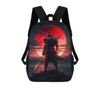 sinyumoney Samurai Sunset Fantasy Art Print Sac À Dos Scolaire Imprimé En 3D Pour Enfants, Sac À Dos De Voyage Tendance Et Décontracté Pour Écoliers 17inch
