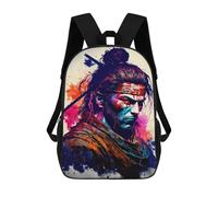 sinyumoney Samurai Warrior Art Print Sac À Dos Scolaire Imprimé En 3D Pour Enfants, Sac À Dos De Voyage Tendance Et Décontracté Pour Écoliers 17inch