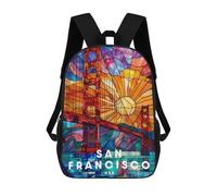sinyumoney San Francisco Sacs À Dos Pour Enfants, Cartables, Sacs À Dos Scolaires Imprimés En 3D, Sacs À Dos De Voyage Tendance Pour Enfants (primaire, Collège) 17inch