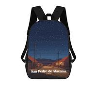 sinyumoney San Pedro De Atacama Night Sac À Dos Avec Poche, Sacs À Dos Imprimés En 3D, Sacs De Voyage, Sacs À Livres, Sacs D'école Pour Enfants 17inch