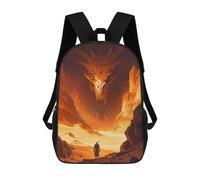 sinyumoney Sand Dragon Gate Sac À Dos Scolaire Pour Enfants 17 Pouces, Sac À Dos Décontracté Pour Les Voyages, Grand Sac À Dos De Jour Pour Garçons Et Filles 17inch