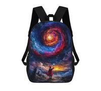 sinyumoney Santa And The Cosmic Spiral Sac À Dos, Cartable Imprimé En 3D, Sac À Goûter, Sac À Dos De Voyage, Sac À Dos Entre Amis, Sac À Dos Scolaire Pour Filles Et Garçons 17inch