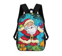 sinyumoney Santa Claus Christmas Illu Sacs À Dos Scolaires Pour Enfants, Sac D'école Imprimé En 3D Pour Garçons, Élèves Du Primaire Et Du Collège 17inch