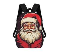 sinyumoney Santa Claus Christmas Sac À Dos Scolaire Imprimé En 3D, Sac À Dos Décontracté Pour Enfants, Sac D'école Imprimé En 3D Pour Garçons, Primaire Et Collège 17inch