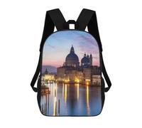 sinyumoney Santa Maria Della Salute Sac À Dos Scolaire Imprimé En 3D, Sac À Dos Décontracté Pour Enfants, Sac D'école Imprimé En 3D Pour Garçons, Primaire Et Collège 17inch