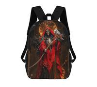 sinyumoney Santa Muerte with Owl Sacs À Dos Pour Enfants, Cartables Imprimés En 3D, Sacs À Dos Pour Élèves Du Primaire Et Du Collège (garçons Et Filles) 17inch