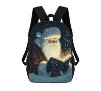 sinyumoney Santa Reading Magic Book Christmas Sac À Dos Enfant, Cartable Imprimé En 3D Pour Garçons Et Adolescents 17inch