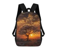 sinyumoney Savanna Sunset Sacs À Dos Imprimés En 3D Pour Enfants, Sacs D'école Tendance Pour Garçons, Élèves Du Primaire Et Du Collège 17inch