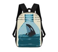 sinyumoney Save The Ocean Sac À Dos, Cartable Imprimé En 3D, Sac À Goûter, Sac À Dos De Voyage, Sac À Dos Entre Amis, Sac À Dos Scolaire Pour Filles Et Garçons 17inch