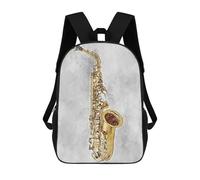 sinyumoney Saxophone 3 Sacs À Dos Imprimés En 3D Pour Enfants 17inch Sacs À Dos Tendance Et Décontractés Pour La Journée, Sacs De Voyage, Sacs À Dos D'extérieur Pour Garçons Et Filles